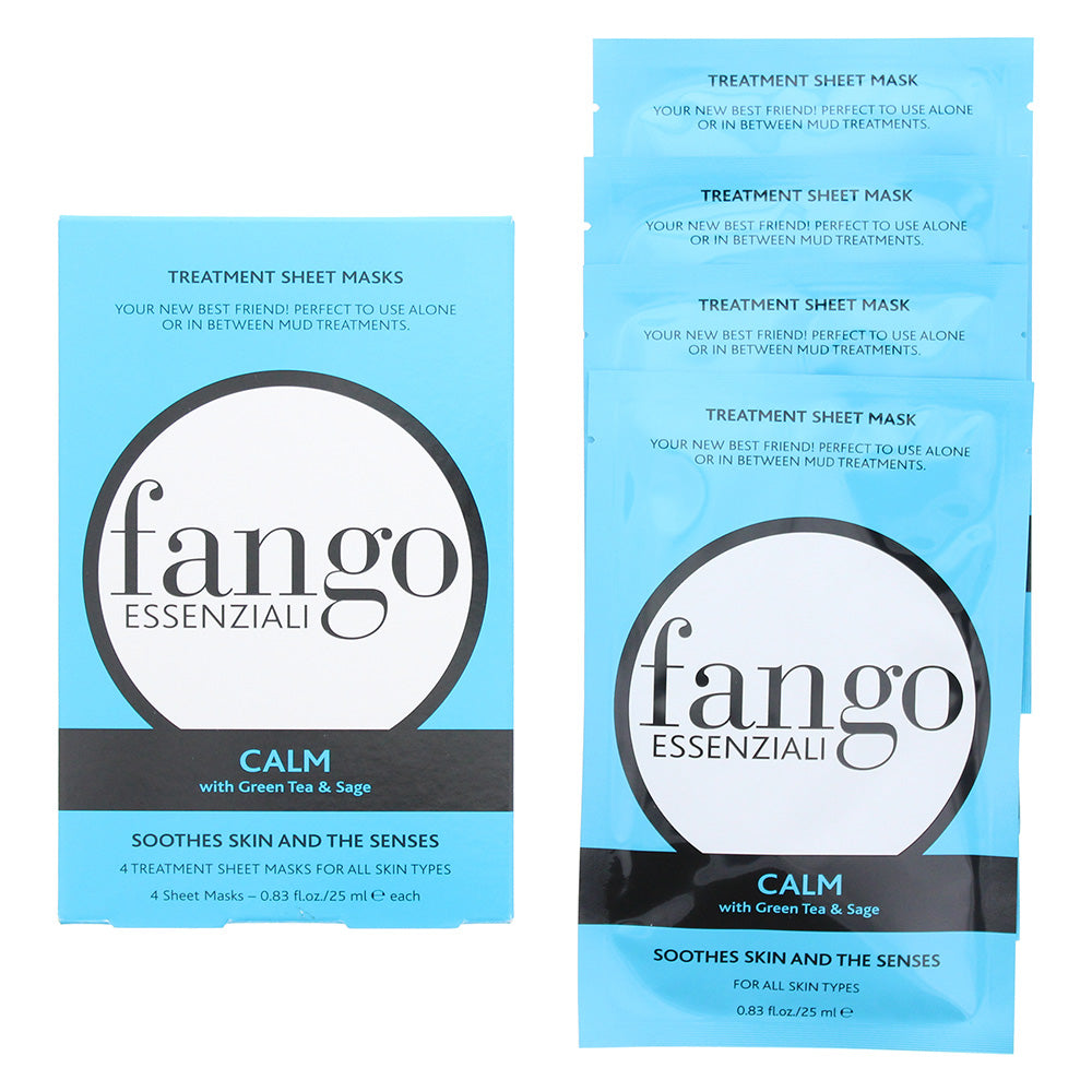 Borghese Fango Calm Essenziali Treatment Sheet Mask 4 X 25ml