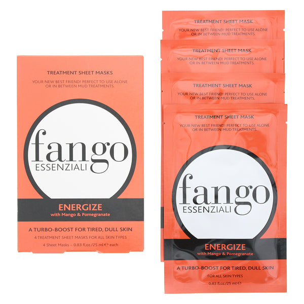 Borghese Fango Essenziali Energise Treatment Sheet Mask 4 X 25ml