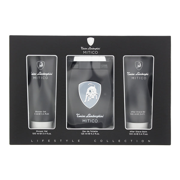 Tonino Lamborghini Mitico 3 Piece Gift Set: Eau de Toilette 125ml - Shower Gel 1
