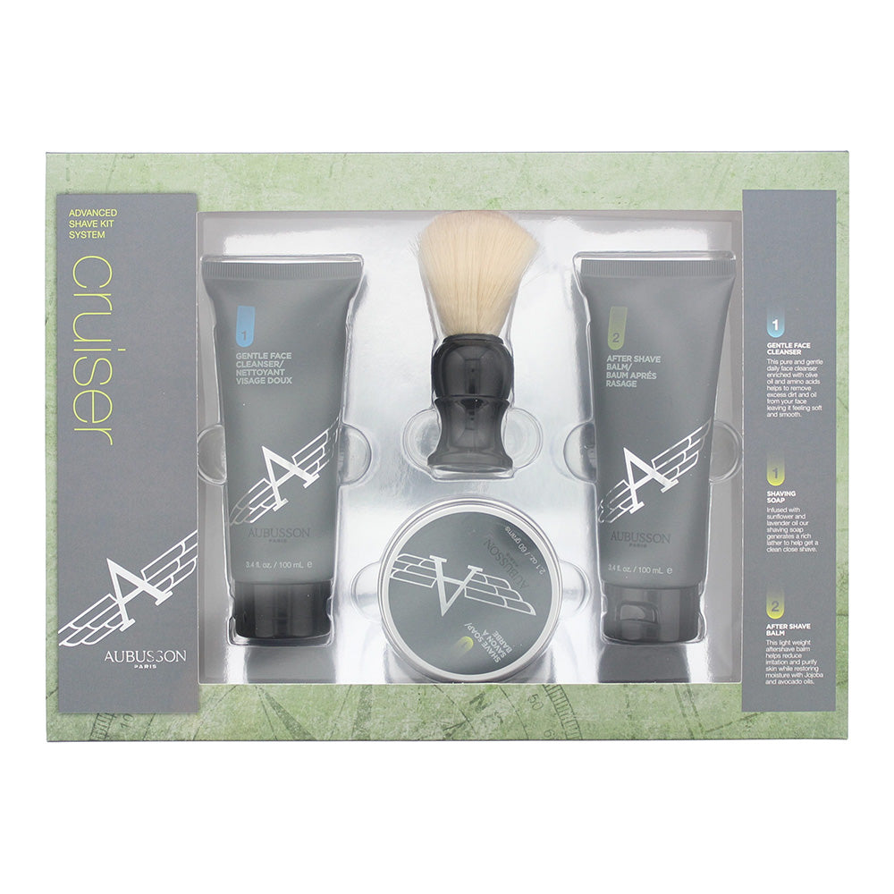 Aubusson Paris Cruiser 4 Piece Gift Set: Aftershave Balm 100ml - Cleansers 100ml