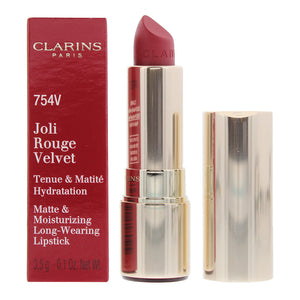 Clarins Joli Rouge Velvet 754V Deep Red Lipstick 3.5g