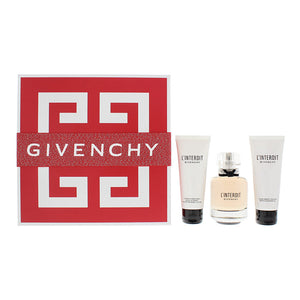 Givenchy L'interdit 3 Piece Gift Set: Eau de Parfum 80ml - Body Lotion 75ml - Shower Gel 75ml
