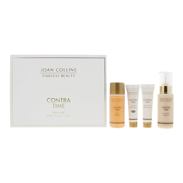 Joan Collins Contra Time 4 Piece Gift Set: Scrupulous Cleansers 50ml - Rose Optimise Lotion 50ml - Day Cream SPF 15 12ml - Night Cream 12ml