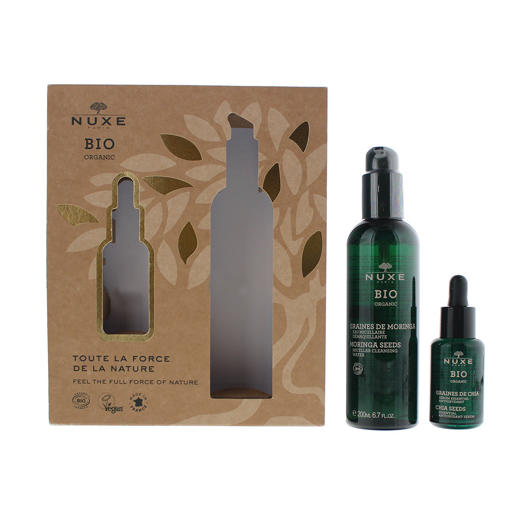 Nuxe Bio Organic 2 Piece Gift Set: Antioxidant Serum 30ml - Micellar Cleansing W