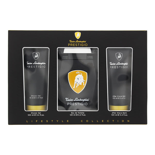 Tonino Lamborghini Prestigio 3 Piece Gift Set: Eau de Toilette 125ml - Shower Ge