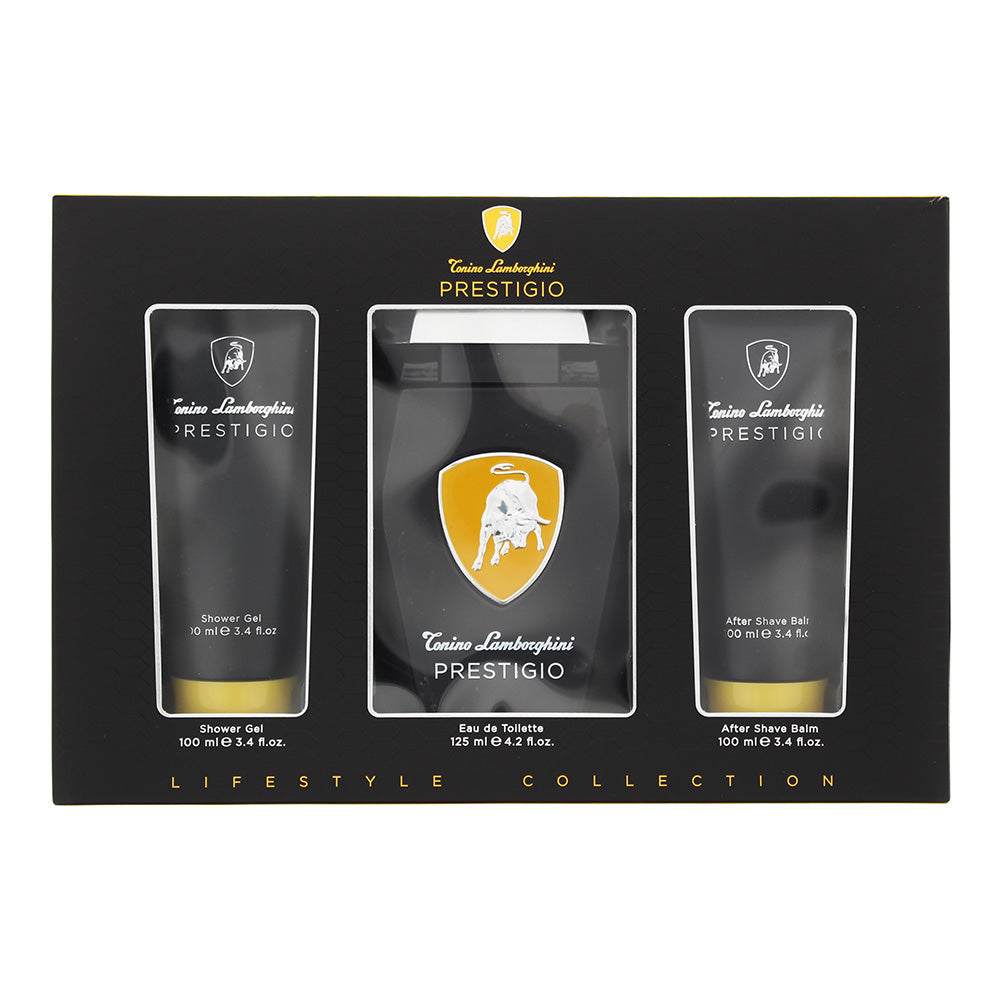 Tonino Lamborghini Prestigio 3 Piece Gift Set: Eau de Toilette 125ml - Shower Ge