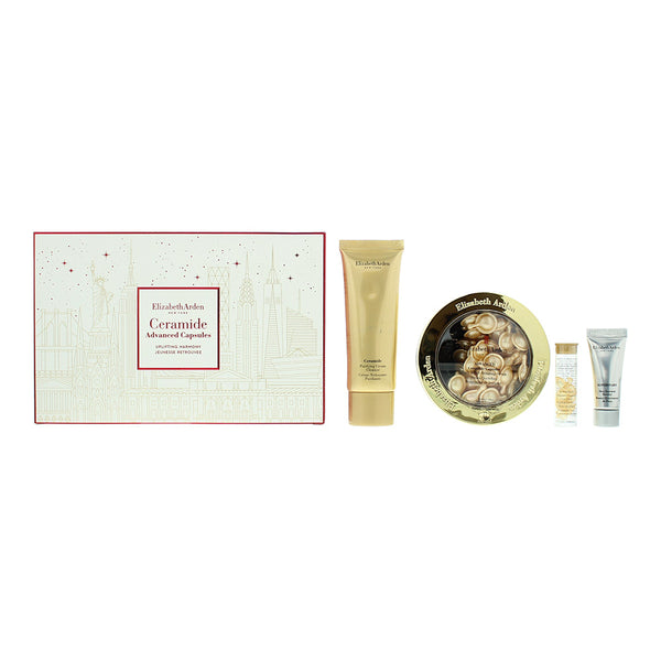 Elizabeth Arden Ceramide 4 Piece Gift Set: Advanced Ceramide Capsules 60pcs - Advanced Ceramide Eye Serum 7pcs - Ceramide Purifying Cream Cleansers 50~
