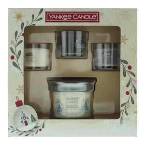 Yankee Candle 4 Piece Gift Set: Snow Globe Wonderland 121g - White Spruce Grap