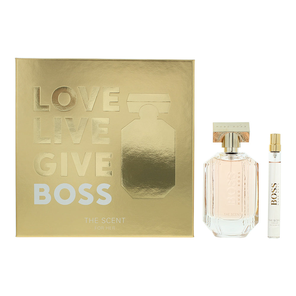 Hugo Boss The Scent For Her 2 Piece Gift Set: Eau de Parfum 100ml - Travel Perfume 10ml