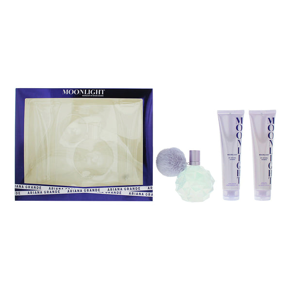 Ariana Grande Moonlight 3 Piece Gift Set: Eau De Parfum 100ml - Body Souffle 100