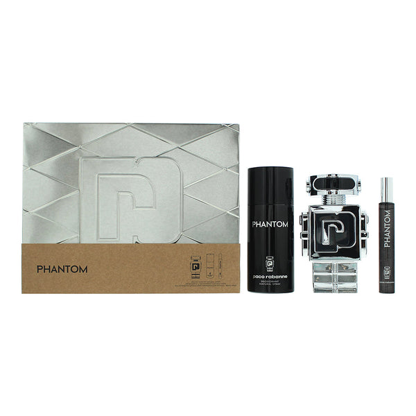 Paco Rabanne Phantom 3 Piece Gift Set: Eau de Toilette 100ml - Deodorant Spray 1
