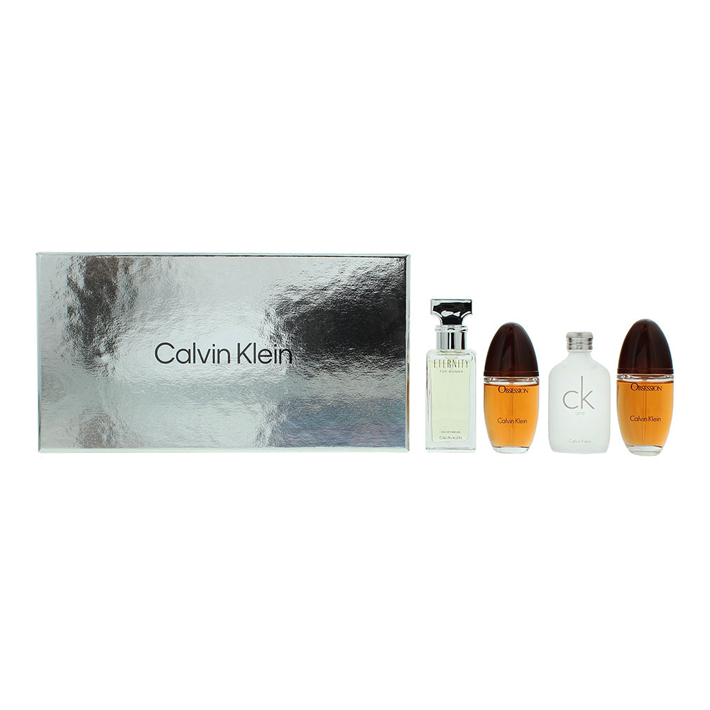 Calvin Klein Women Mini Gift Set 4 X 15ml (EDP Obsession, EDT CK One, EDP Escape