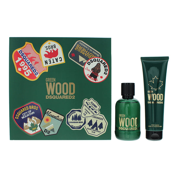 Dsquared2 Green Wood 2 Piece Gift Set: Eau de Toilette 100ml - Shower Gel 150ml