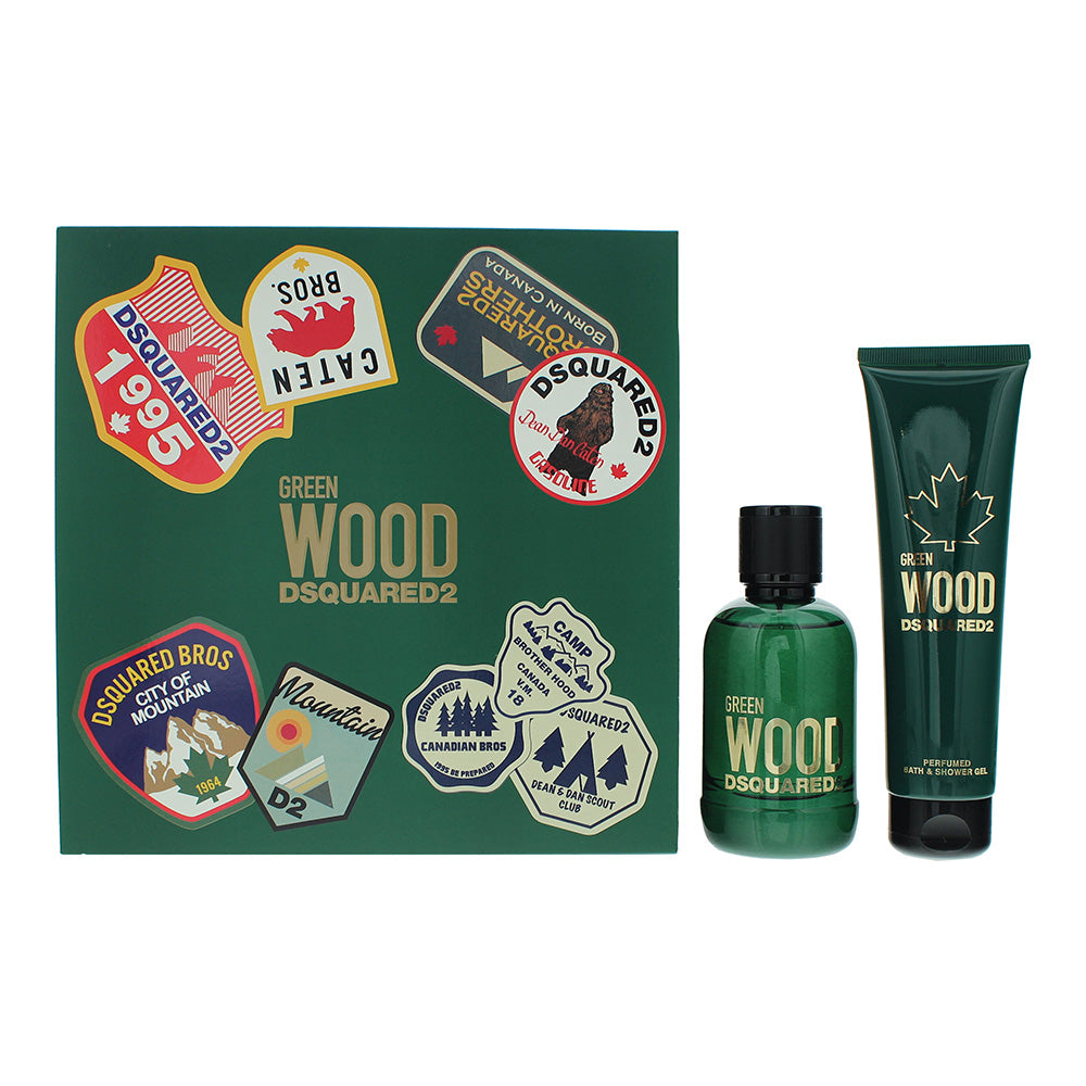Dsquared2 Green Wood 2 Piece Gift Set: Eau de Toilette 100ml - Shower Gel 150ml