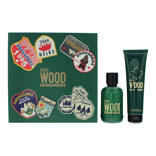 Dsquared2 Green Wood 2 Piece Gift Set: Eau de Toilette 100ml - Shower Gel 150ml