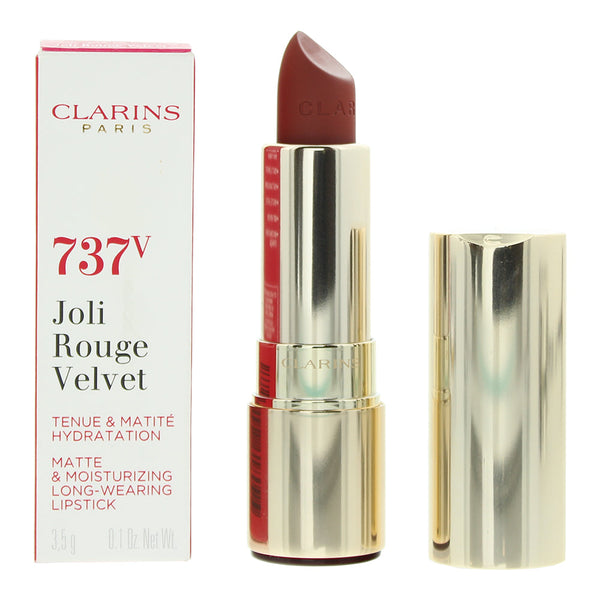 Clarins Joli Rouge Velvet 737V Spicy Cinnamon Lipstick 3.5g
