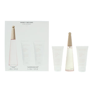 Issey Miyake L'Eau D'issey Pivoine 3 Piece Gift Set: Eau de Toilette 50ml - Body