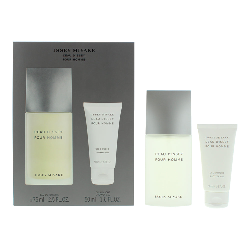 Issey Miyake L'Eau D'issey Pour Homme 2 Piece Gift Set: Eau de Toilette 75ml - S