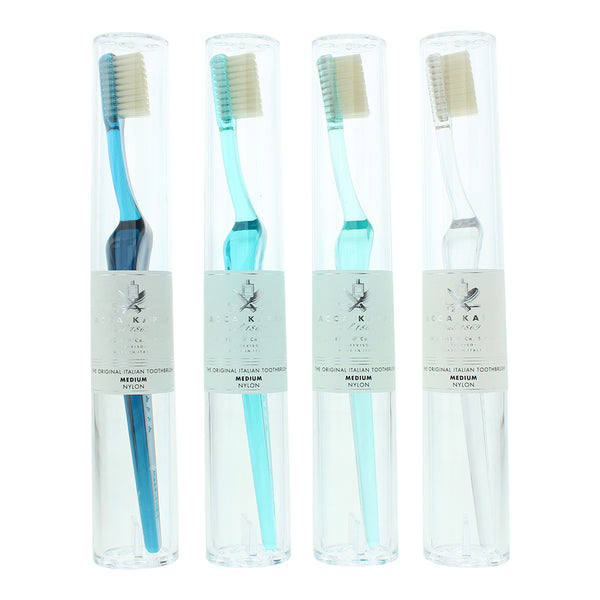 Acca Kappa Lympio Turquoise Nylon Medium Toothbrush