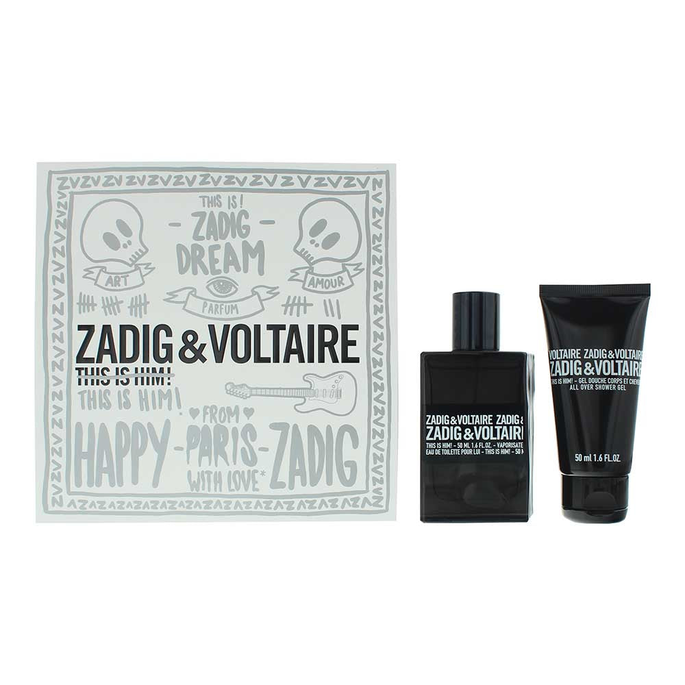 Zadig Voltaire This Is Him! 2 Piece Gift Set: Eau de Toilette 50ml - Shower Ge