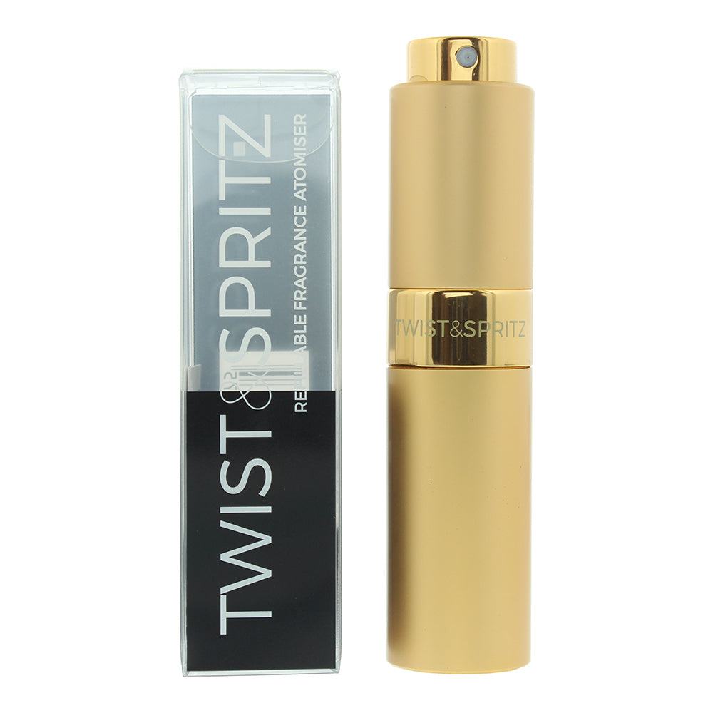 Twist Spritz Atomiser Refilable Rose Gold Spray 8ml