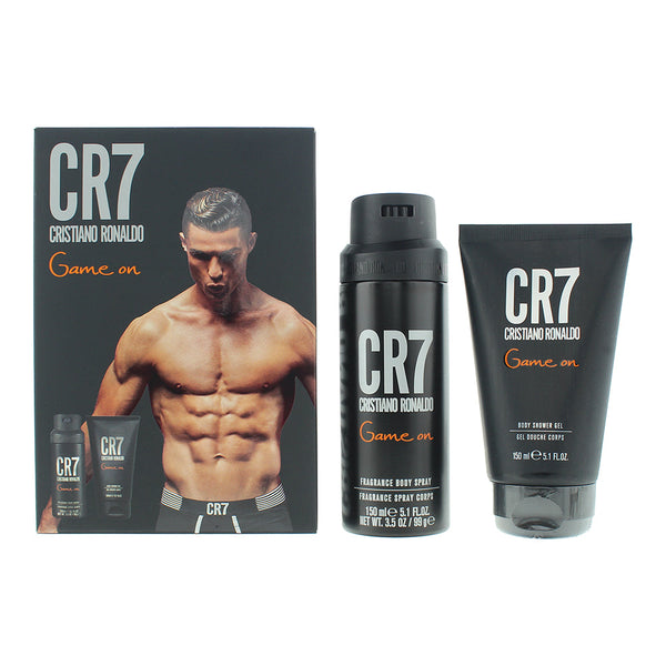 Cristiano Ronaldo CR7 Game On 2 Piece Gift Set: Shower Gel 150ml - Body Spray 150ml