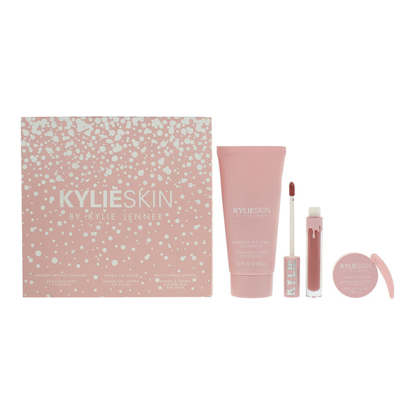 Kylie By Kylie Jenner Kylie Skin 3 Piece Gift Set: Cleansers 120ml - Lip Scrub 10g - Liquid Lipstick 3ml