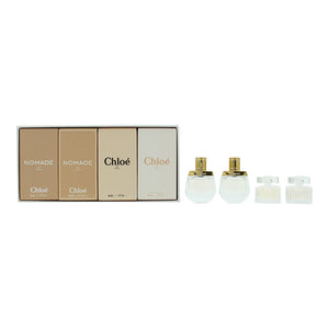 Chloé Mini 4 Piece Gift Set: Chloé Eau de Parfum 5ml - Nomade Eau de Parfum 5ml - Nomade Eau de Toilette 5ml - Rose Tangerine Eau de Toilette 5ml
