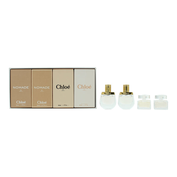 Chloé Mini 4 Piece Gift Set: Chloé Eau de Parfum 5ml - Nomade Eau de Parfum 5ml - Nomade Eau de Toilette 5ml - Rose Tangerine Eau de Toilette 5ml