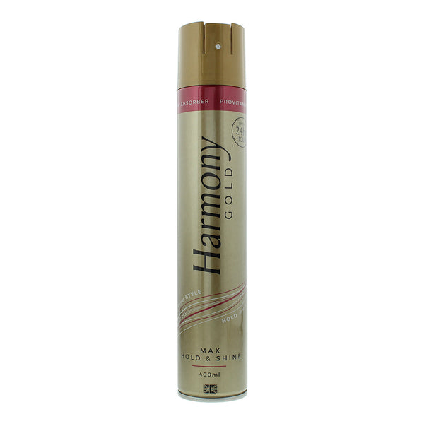 Harmony Gold Max Hold Shine Hair Spray 400ml