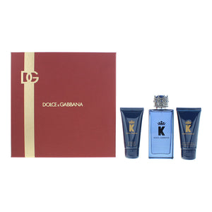 Dolce Gabbana K 3 Piece Gift Set: Eau De Parfum 100ml - Aftershave Balm 50ml - Shower Gel 50ml