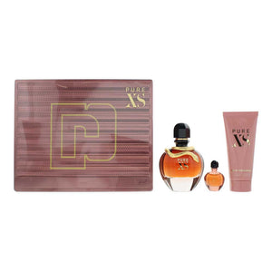 Paco Rabanne Pure Xs For Her 3 Piece Gift Set: Eau de Parfum 80ml - Eau de Parfum 6ml - Body Lotion 100ml