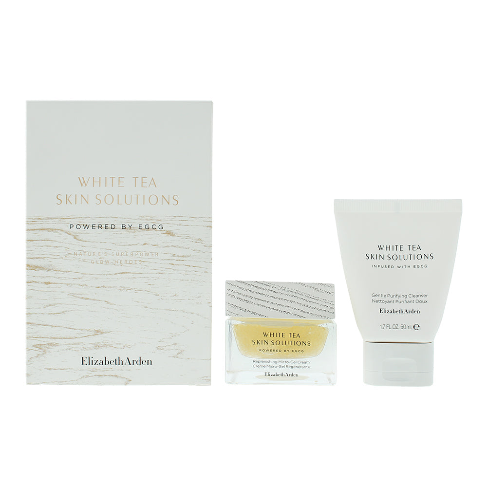 Elizabeth Arden White Tea Skin Solutions 2 Piece Gift Set: Cleansers 50ml - Gel Cream 50ml