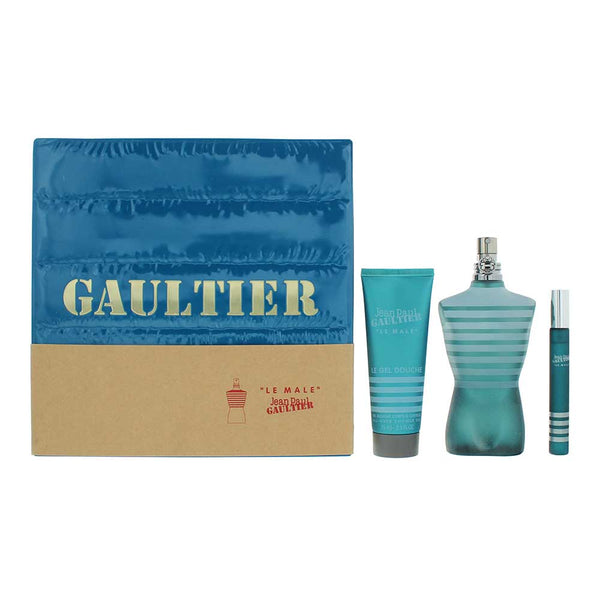Jean Paul Gaultier Le Male 3 Piece Gift Set: Eau de Toilette 125ml - Eau de Toilette 10ml - Shower Gel 75ml