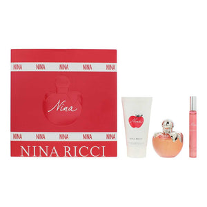 Nina Ricci Nina 3 Piece Gift Set: Eau de Toilette 50ml - Rollerball 10ml - Body Lotion 75ml