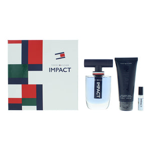 Tommy Hilfiger Impact 3 Piece Gift Set: Eau de Toilette 100ml - Eau de Toilette 4ml - Shower Gel 100ml