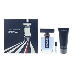 Tommy Hilfiger Impact 3 Piece Gift Set: Eau de Toilette 100ml - Shower Gel 100ml - Eau de Toilette 4ml