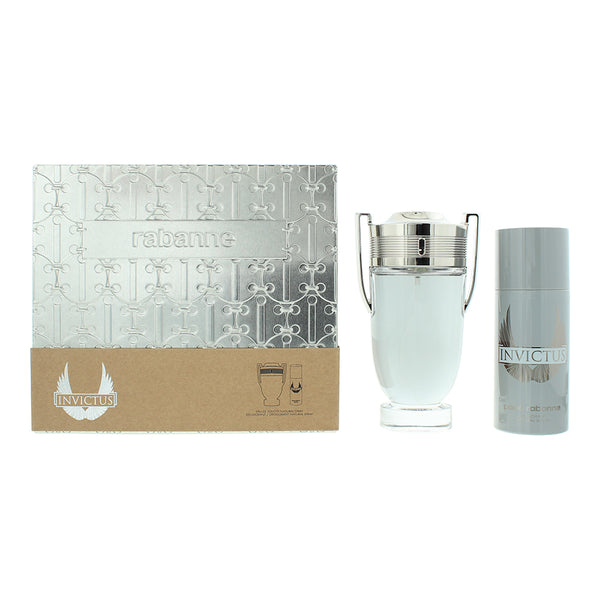 Paco Rabanne Invictus 2 Piece Gift Set: Eau de Toilette 200ml - Deodorant Spray 150ml