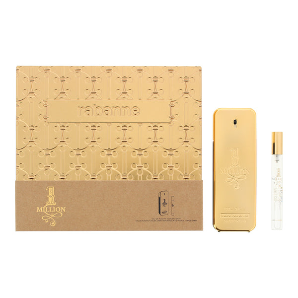 Paco Rabanne 1 Million 2 Piece Gift Set: Eau de Toilette 100ml - Eau de Toilette 10ml