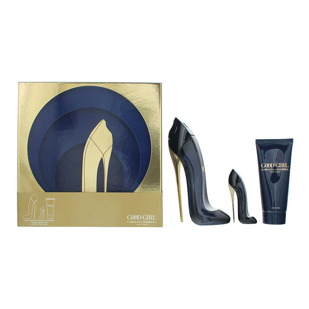 Carolina Herrera Good Girl 3 Piece Gift Set: Eau De Parfum 80ml - Eau De Parfum 7ml - Body Lotion 100ml
