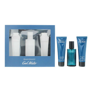 Davidoff Cool Water 3 Piece Gift Set: Eau De Toilette 40ml - Shower Gel 50ml - Aftershave Balm 50ml