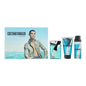 Cristiano Ronaldo Origins 3 Piece Gift Set: Eau de Toilette 100ml - Shower Gel 150ml - Body Spray 150ml