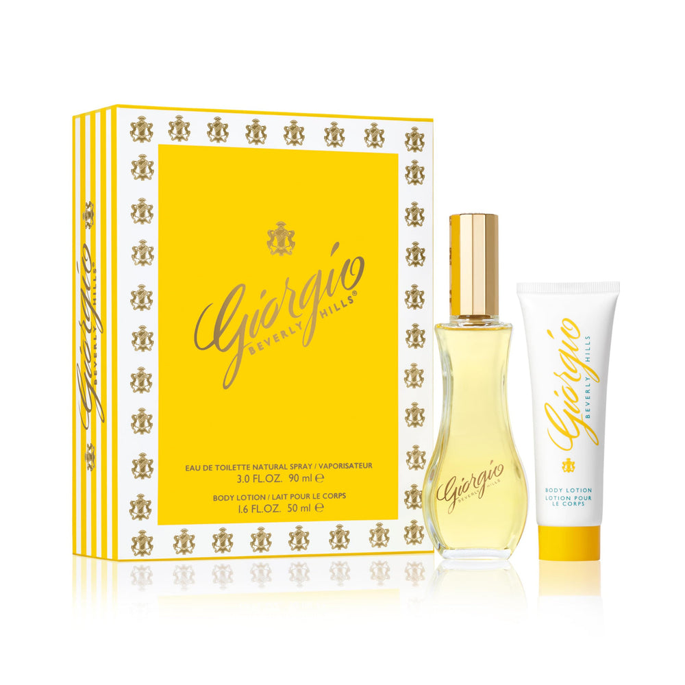 Giorgio Beverly Hills Yellow 2 Piece Gift Set: Eau De Parfum 90ml - Body Lotion 50ml