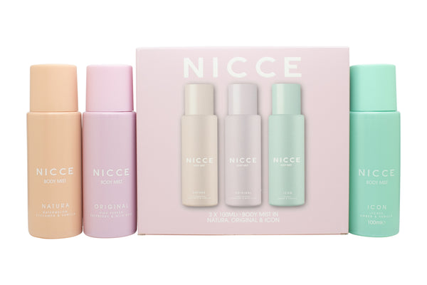 Nicce Body Mist Gift Set 3 x 100ml Natura + Original + Icon
