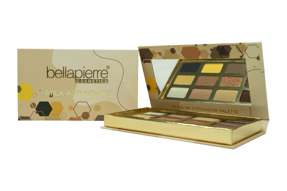 Bellapierre Cosmetics 12 Colour Eyeshadow Palette 25g - Milk And Honey