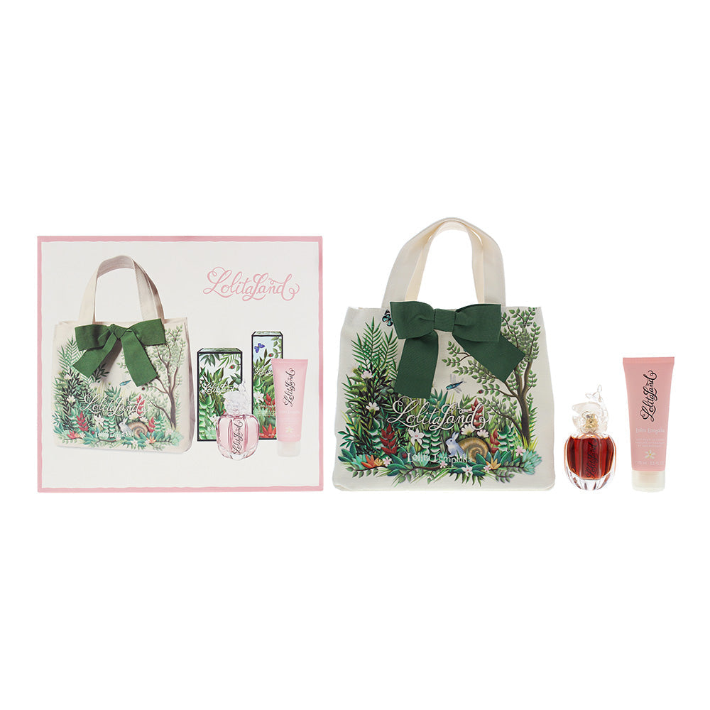 Lolita Lempicka Lolitaland 3 Piece Set Eau de Parfum 40ml Body Lotion 75ml Tote