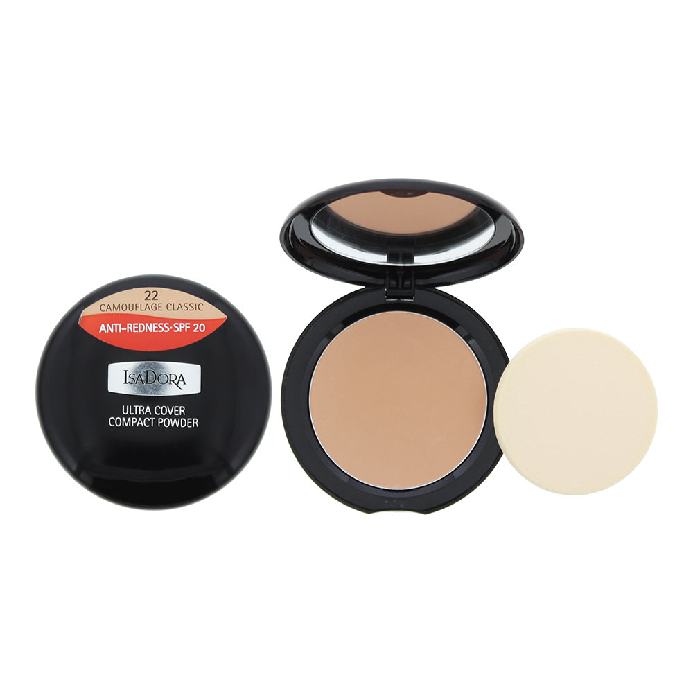 Isadora Ultra Cover Anti-Redness SPF 20 22 Camouflage Classic Compact Powder 10g
