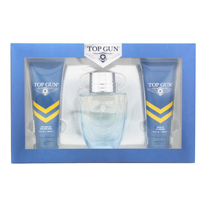 Top Gun Rivet 3 Piece Gift Set: Eau de Toilette 100ml - Hair Shower Gel 100ml -