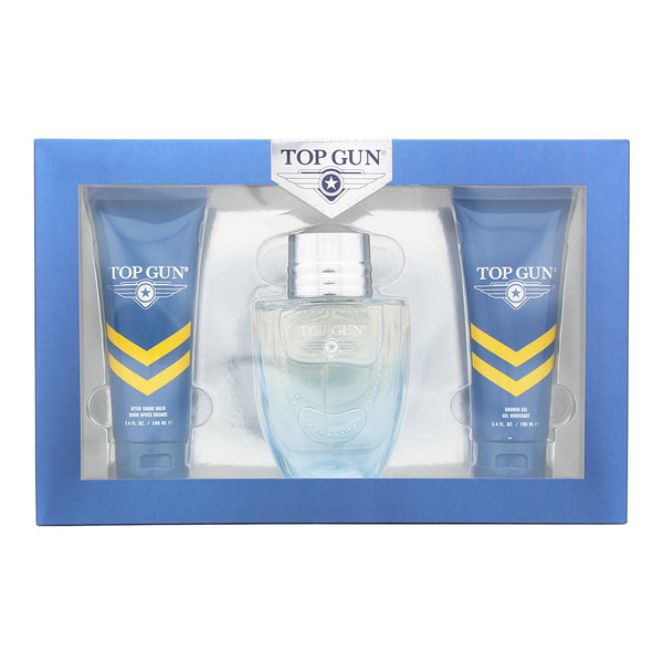 Top Gun Rivet 3 Piece Gift Set: Eau de Toilette 100ml - Hair Shower Gel 100ml -