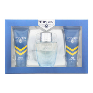 Top Gun Rivet 3 Piece Gift Set: Eau de Toilette 100ml - Hair Shower Gel 100ml -